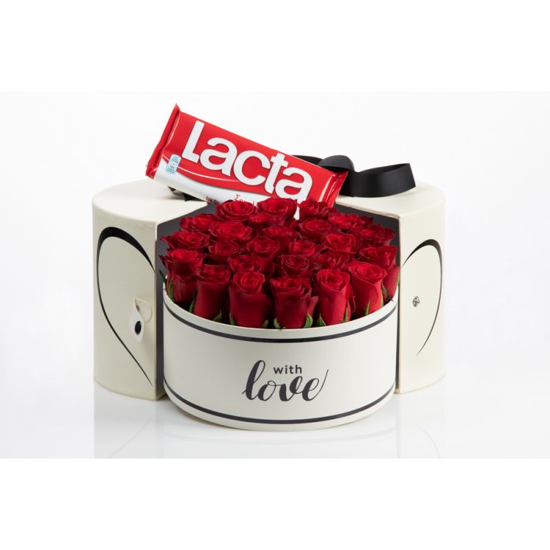 Τριαντάφυλλα σε κουτί, και Lacta. 