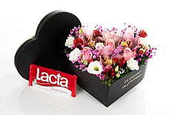 Καρδιά λουλουδιών, με Lacta.